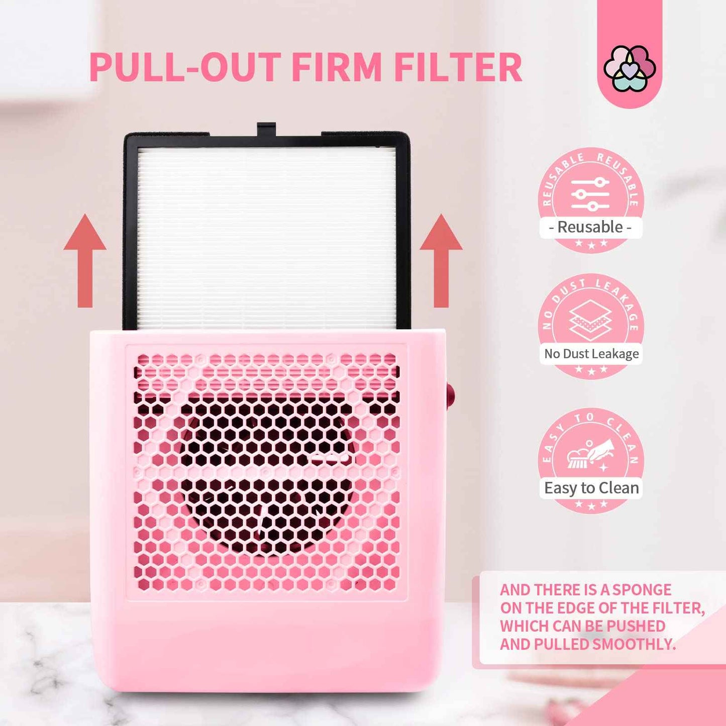 SAVILAND 80W Nail Dust Collector: New Pro - Superior Vacuum Machine Ultimate Upgrade Dust Collector Nail Tech Enhanced Quiet & Clean Efficiency Nail Salon or Home DIY Manicure Beginners Friendly