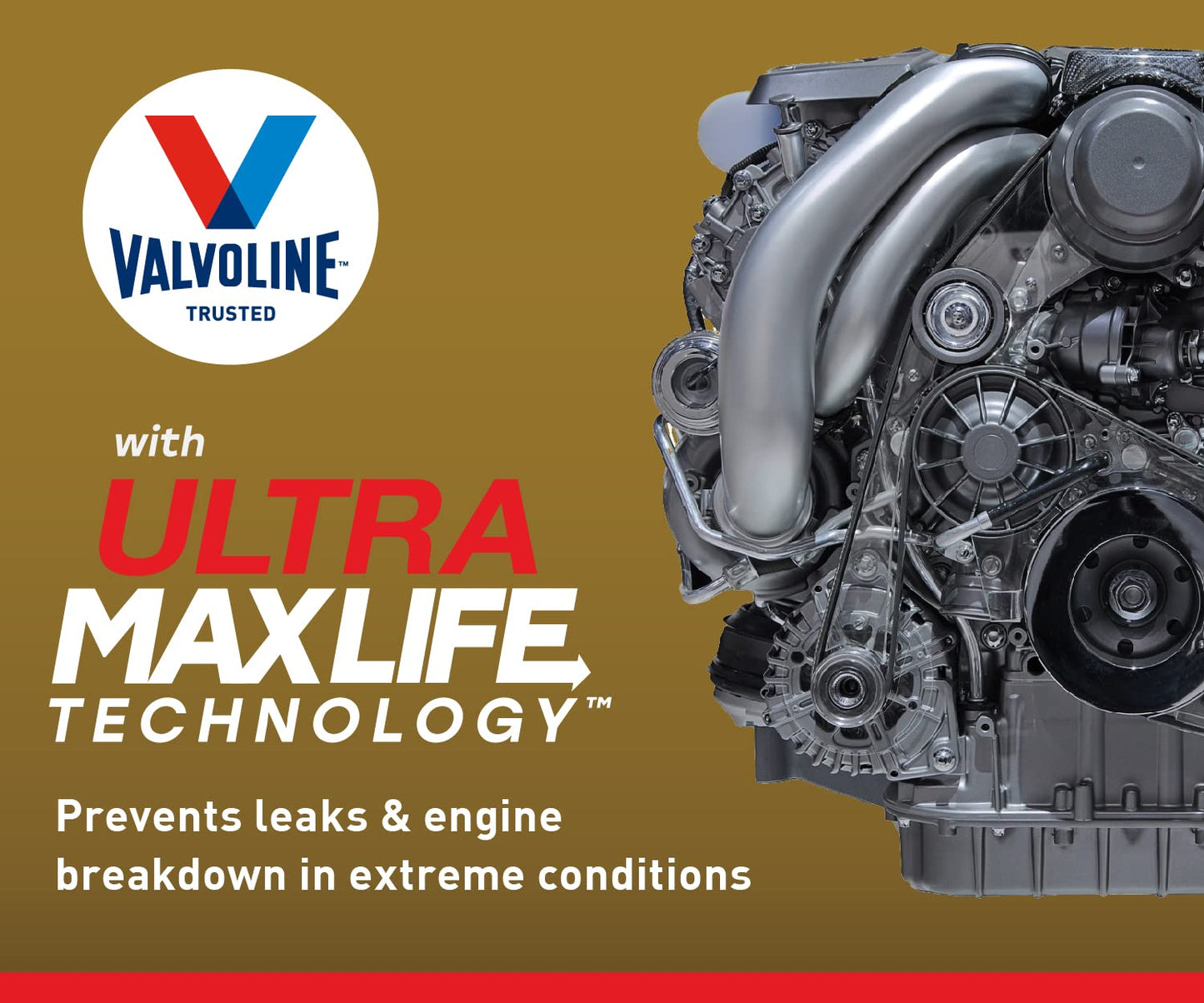 Valvoline Extended Protection High Mileage with Ultra MaxLife Technology 5W-20 Full Synthetic Motor Oil 1 QT