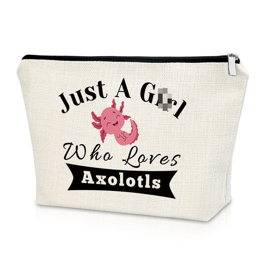 Axolotl Gifts for Women Axolotl Lover Gifts Makeup Bag Animal Lover Gifts Birthday Gifts for Best Friend Sister Gifts from Sister Cosmetic Bag Thanksgiving Christmas Gifts Cosmetic Travel Pouch