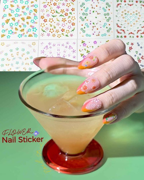 60 Sheets Nail Stickers for Nail Art, Self Adhesive Nail Decals with Flower, Gold and Butterfly Nail Art Stickers, Nail Design Accessories for Kids and Women