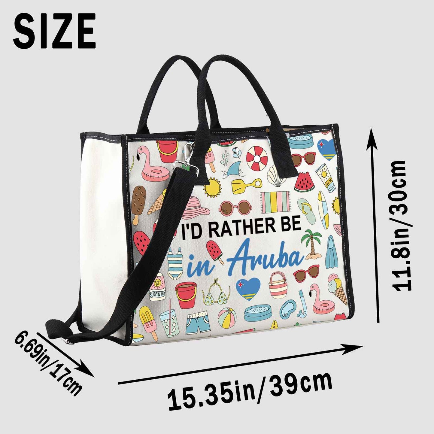 G2TUP Aruba Lover Gift I'd Rather Be in Aruba Makeup Bag Aruba Trip Cosmetic Bag Aruba Souvenirs Gift Aruba Travel Gift (Be in Aruba TT)