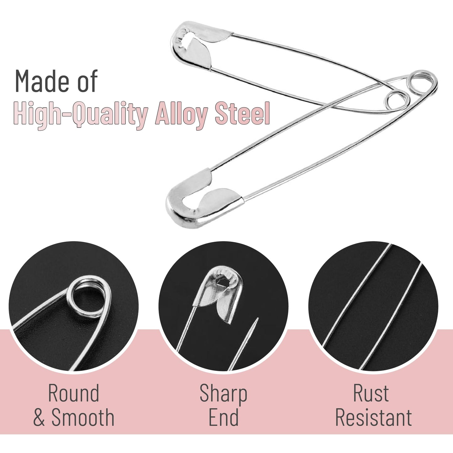 Mr. Pen- Safety Pins, 5 Inch, 2 Pack, Silver, Safety Pin, Safety Pins for Clothes, Extra Large Safety Pins Heavy Duty, Giant Safety Pin, Large Safety Pin, Oversized Safety Pins