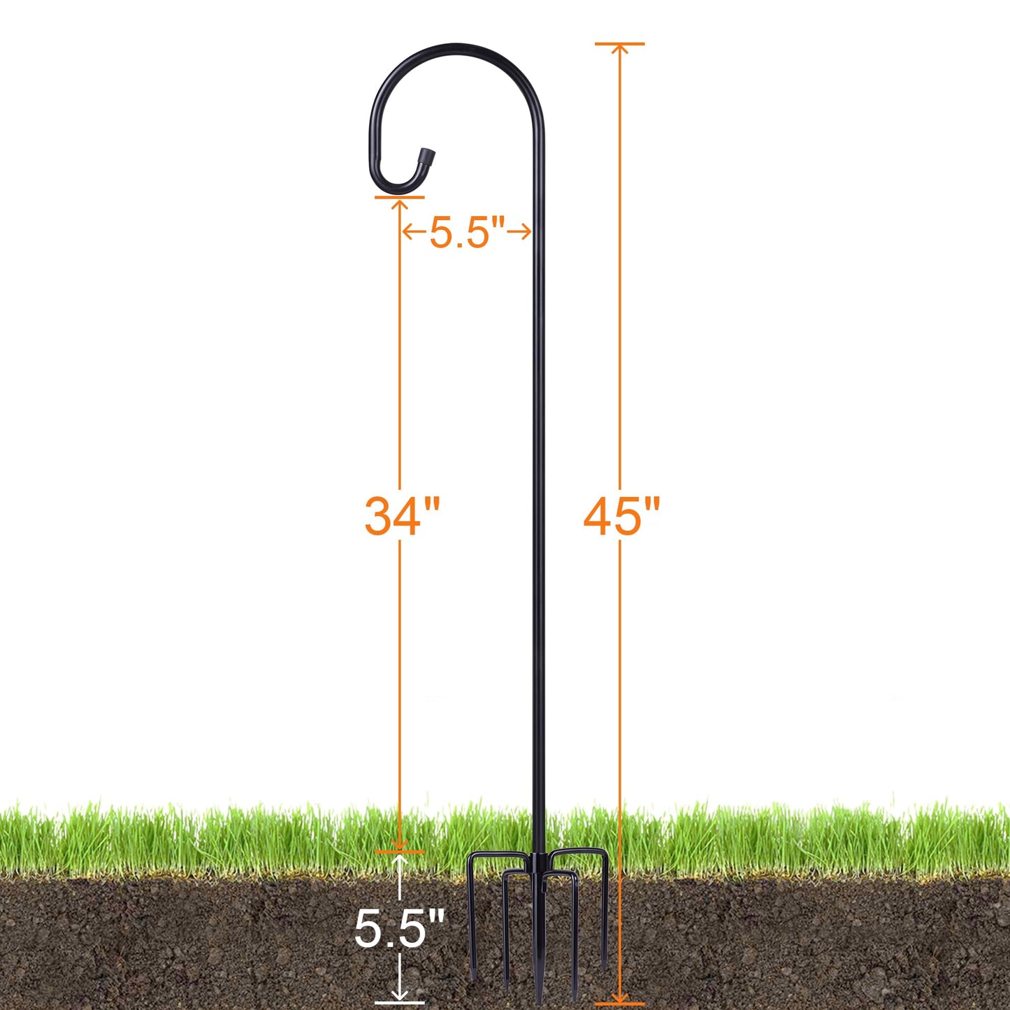 Shepherd-Hooks Adjustable for Bird-Feeder Lantern Plant-Hook Garden-Stake - Plant Stand Hanger for Outdoor Flower Basket, Bird Feeder Hanger Weddings Décor