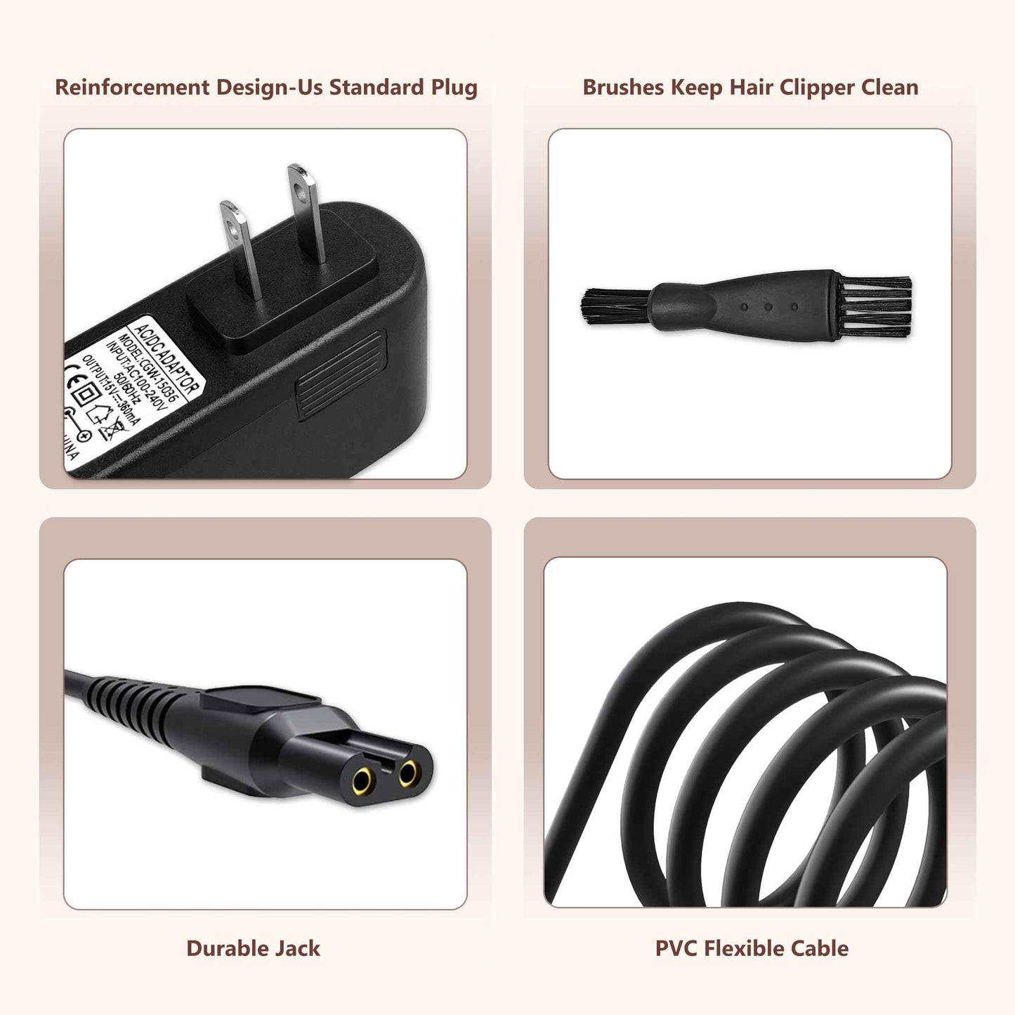 15V Replacement Power Cord for Philips Norelco Shavers & Beard Trimmers - Compatible with HQ8505, 7000, 5000, 3000, 9000 Series, MG5750, MG7750, S1560, OneBlade & More - 3.9FT Charging Adapter