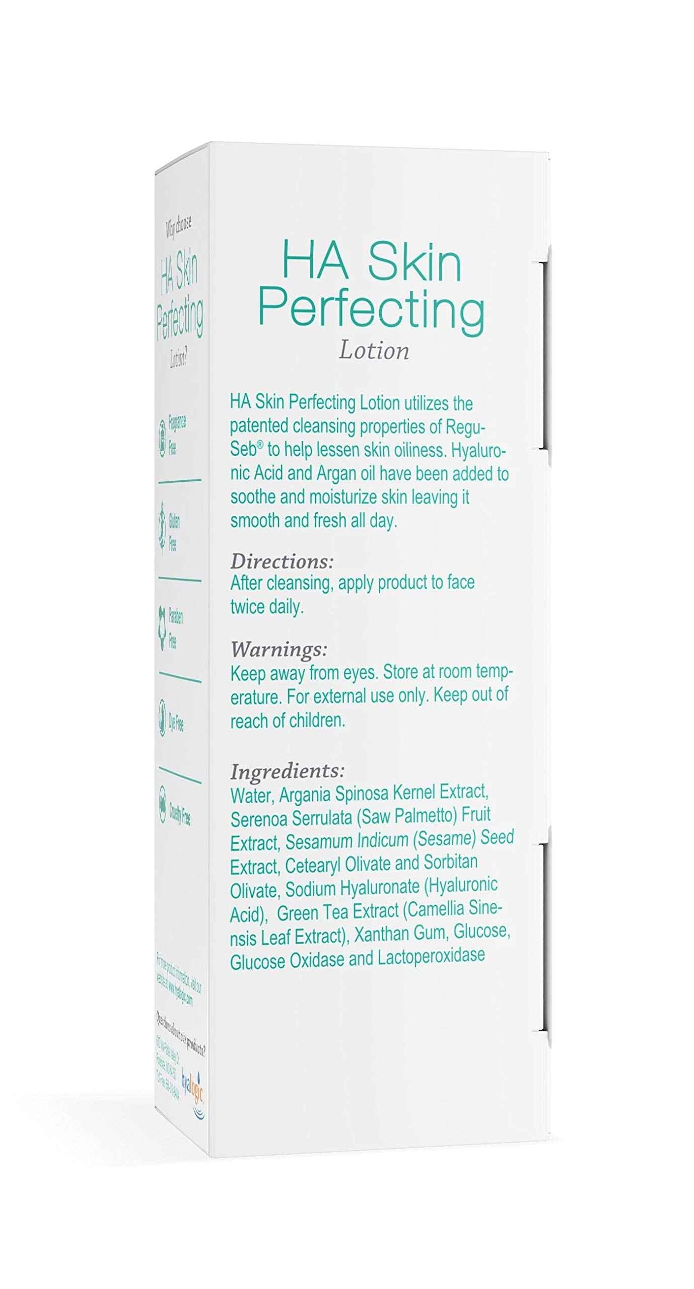 Hyalogic Episilk Hyaluronic Acid Skin Perfecting Lotion - Hydrating Face Moisturizer to Regulate Skin Oiliness - Hyaluronic Acid Moisturizer with Argan Oil Fl 1 Oz