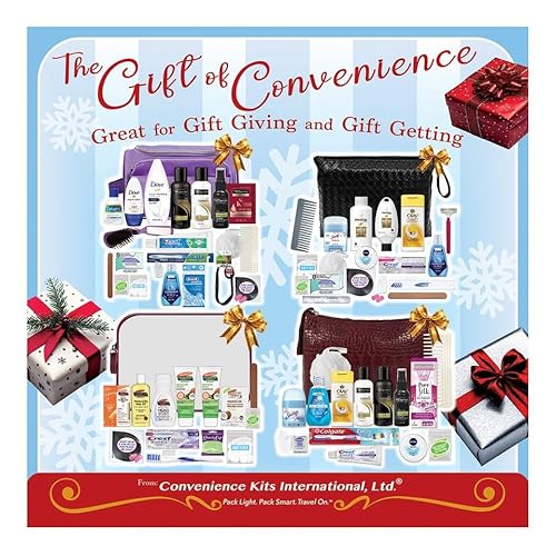 Convenience Kits International Women's Multicultural 10 PC Grooming/Hygiene Travel Kit Featuring: Palmer's Travel-Size Hair & Body Products, Beige, (23AZ)