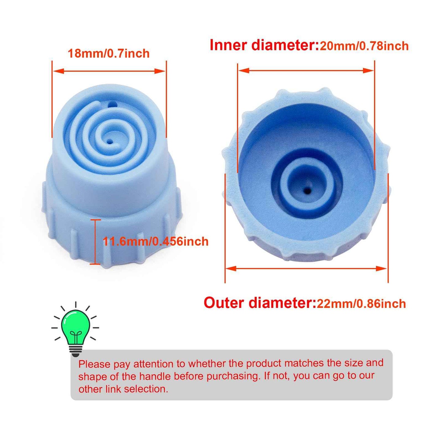 Face Care Skin Beauty Set Spare Parts Water Scrub Silicone Tips (12 pcs Small and Large Vortex)