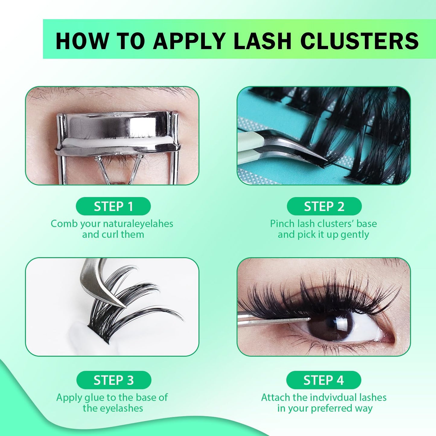 Bodermincer 120 Clusters 10mm+12mm/12mm+14mm/14mm+16mm Mixed Wide Cluster False Eyelash Individual Cluster EyeLashes Grafting Fake False Eyelashes Eyelash Extension (Brown 14mm+16mm Mixed)