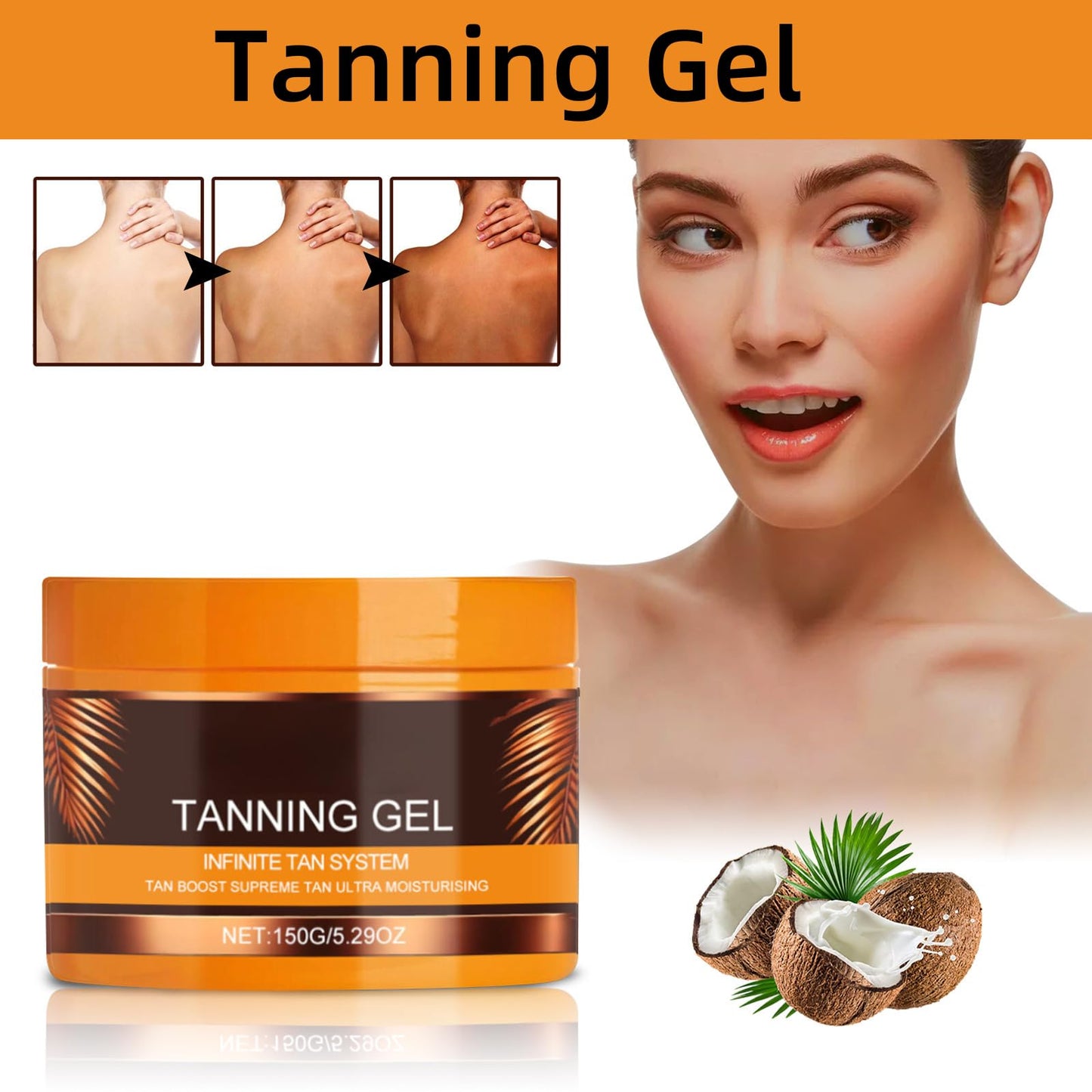 Intensive Tanning Gel, Tanning Cream, Haute BeautyTanning Gel,Tanning Gel,Tanning Gel,For Sunbeds Outdoor Sun (1PCS)