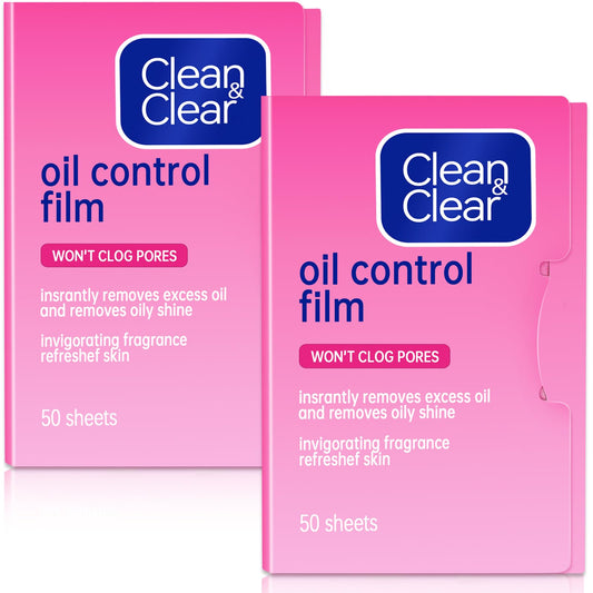 Oil Control Film Replacment for Clean & Clear Oil-absorbing Sheets 100 Sheets (Grapefruit Fragrance) Oil Blotting Sheets for Face,9% Larger,Makeup Friendly Handy Face Blotting Paper for Oily Skin