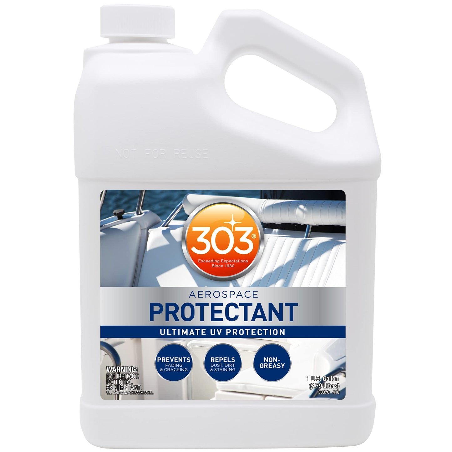 303 Products Marine Aerospace Protectant – UV Protection – Repels Dust, Dirt, & Staining – Smooth Matte Finish – Restores Like-New Appearance – 128 Fl. Oz. (30370)