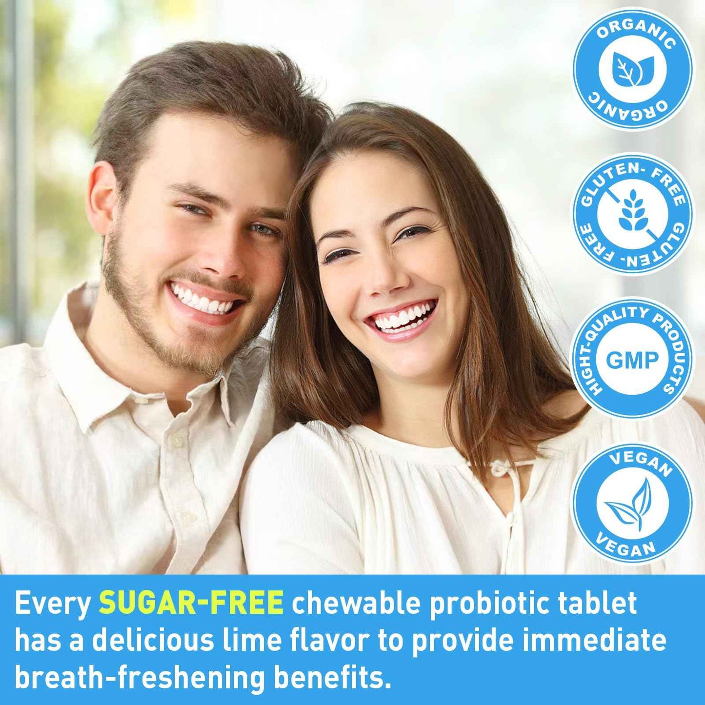 Oral Probiotics for Mouth Bad Breath for Adults 11 Billion CFU, Best Breath Oral Dental Probiotics for Teeth & Gums, Dry Mouth, Gum Restore, Fresh Breath, Chronic Halitosis & Gut Health, 2 Pack