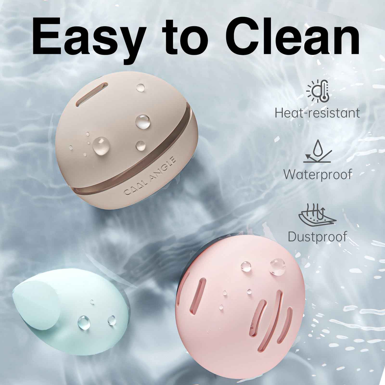 COOL-ANGLE Silicone Makeup Brush Holder And Beauty Sponge Case, Travel Makeup Brush Case With Magnetic Closure, Makeup Sponge Holder 2 In 1 Stand Storage For Quick Drying Khaki