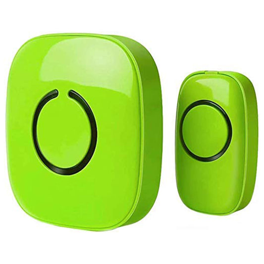 SadoTech Wireless Doorbells for Home, Apartments, Businesses, Classrooms, etc. - 1 Door Bell Ringer & 1 Plug-In Chime Receiver, Battery Operated, Easy-to-Use, Wireless Doorbell w/LED Flash, Green