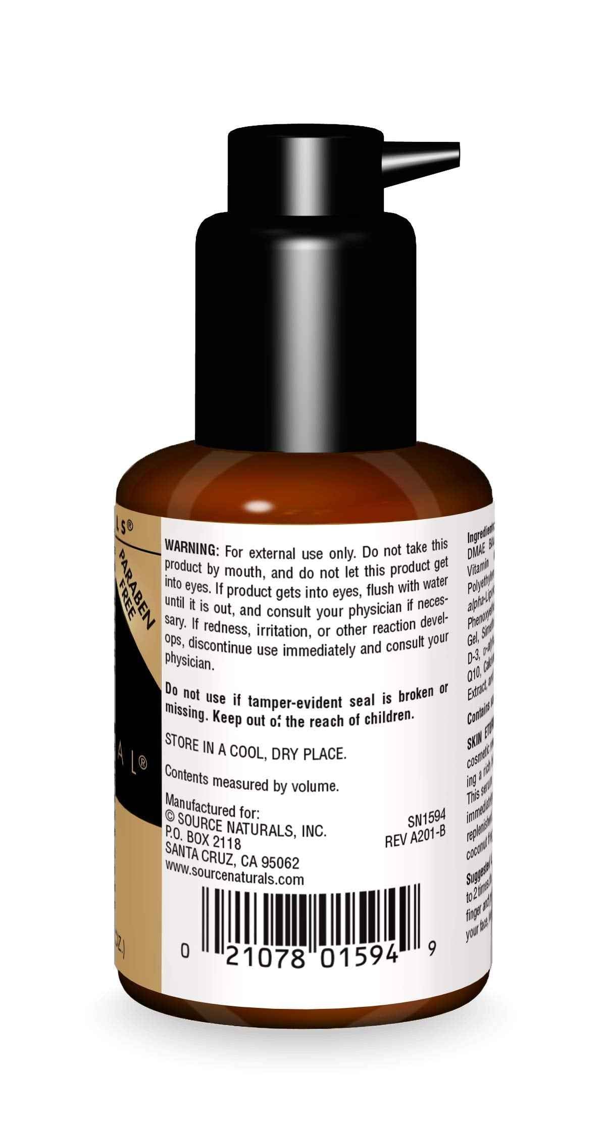 Source Naturals Skin Eternal DMAE Serum - Paraben Free, Supports Soft & Replenished Skin - 1.7 Fluid oz