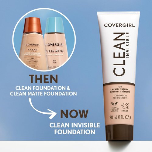 Covergirl Clean Liquid Foundation - 110 By for Women - Foundation, Classic Ivory, 0.25 Ounce