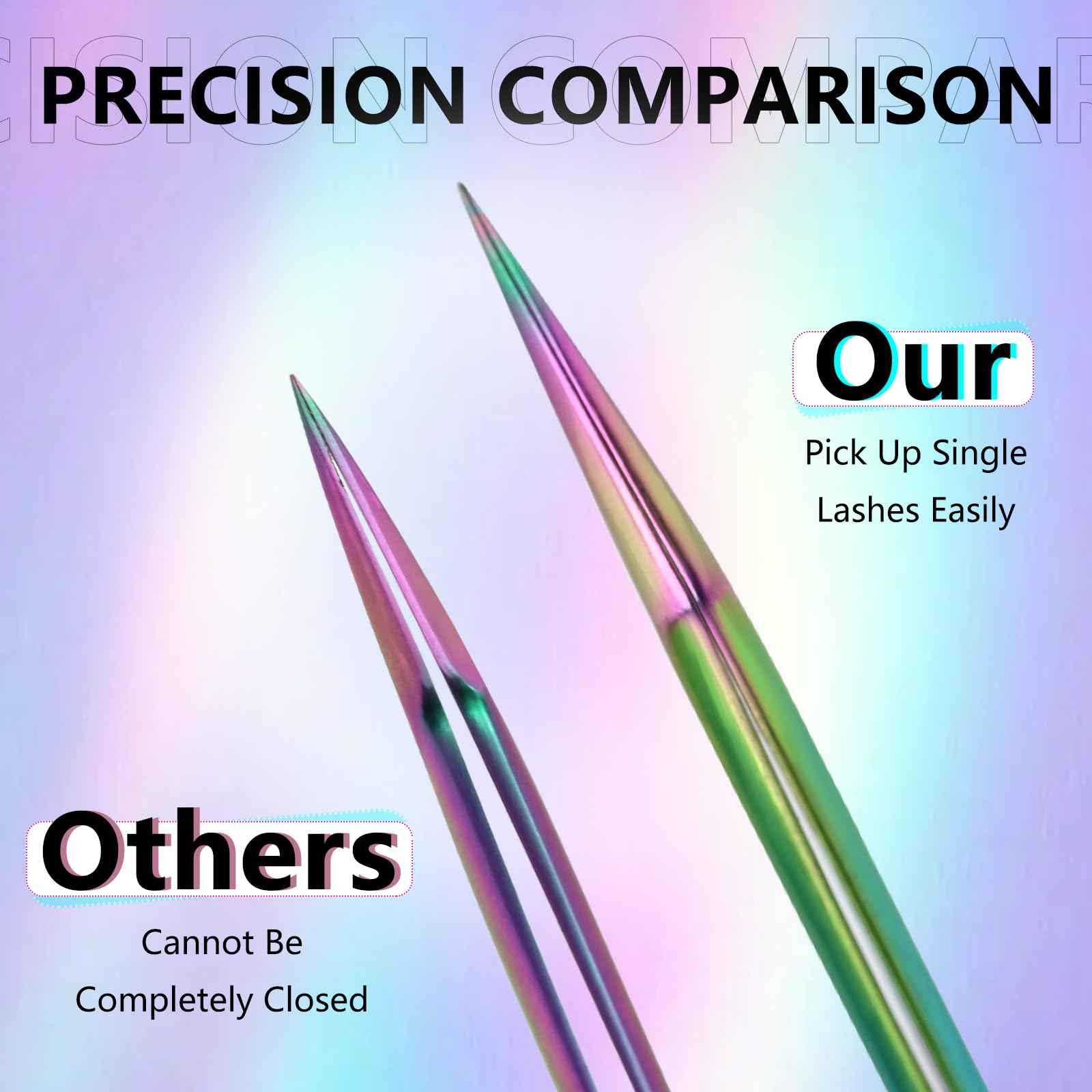 EMEDA Eyelash Tweezers - Dolphin Lash Extension Tweezers With Fiber Tip - Stainless Steel for Lash Artists and Beginners