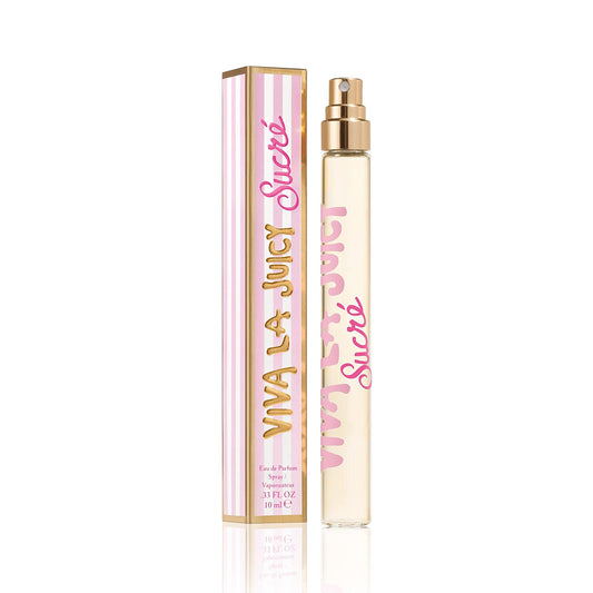 Juicy Couture Viva La Juicy Sucré Eau De Parfum, Women's Mini Perfume with Notes of Peach, Orange Flower & Whipped Cream - Fruity & Sweet Perfume for Women, EDP Spray Travel Perfume, 0.33 fl. oz