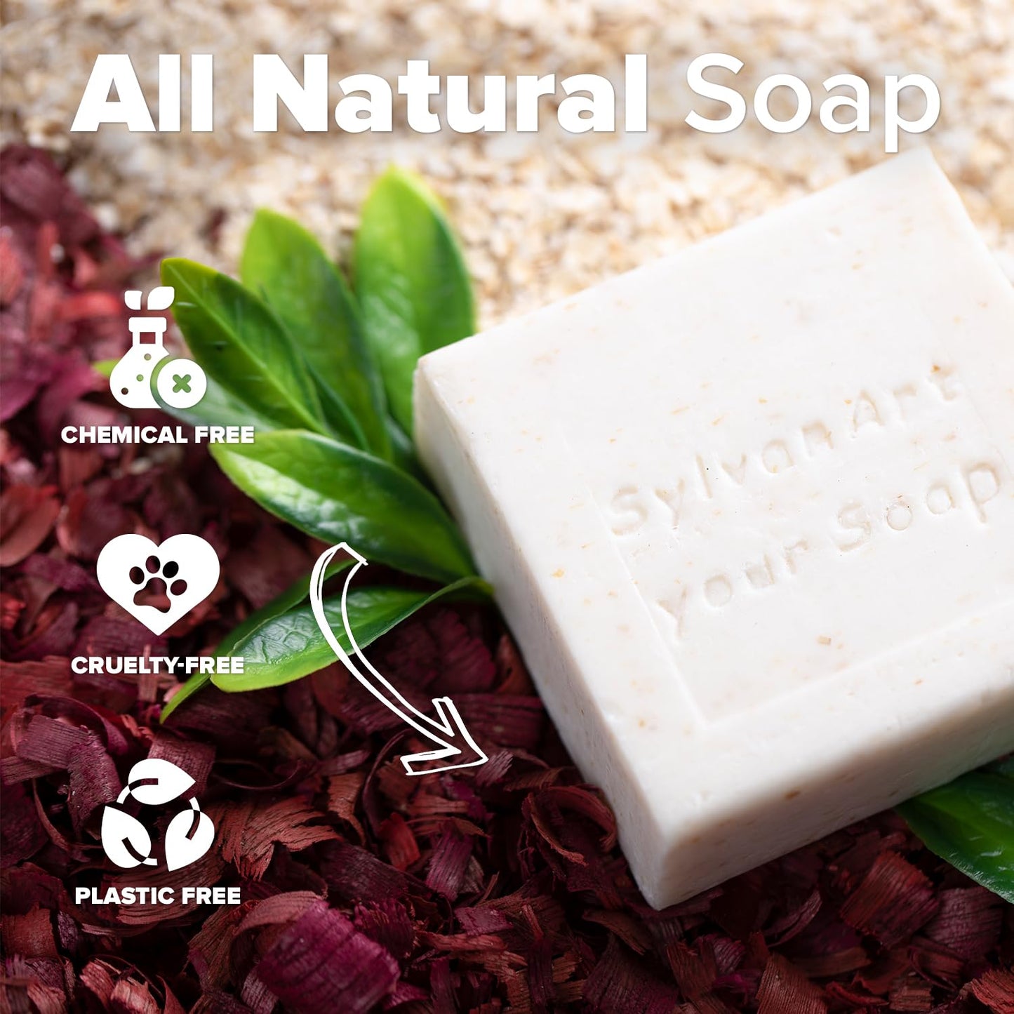 Sylvan Art Cedar Citrus Natural Scent Handmade Organic, Essential Oils Men's Soap Bar Beard Body, Face Wash Bath Nourishing Bar Soap - 5.5 Ounce