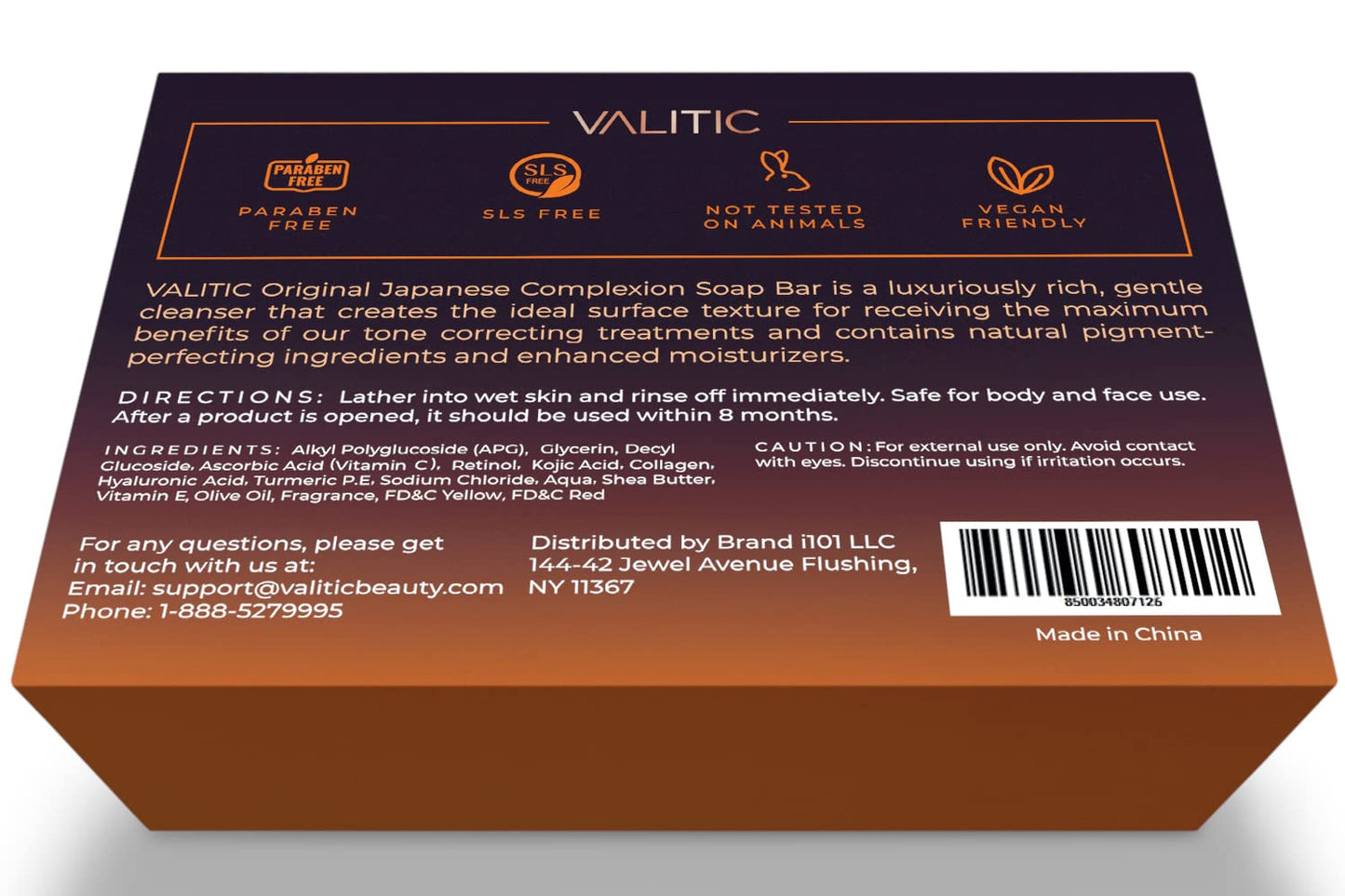 VALITIC Kojic Acid Vitamin C and Retinol Soap Bars with Turmeric for Dark Spot - Original Japanese Complex Infused with Collagen, Hyaluronic Acid, and Vitamin E (2 Pack)