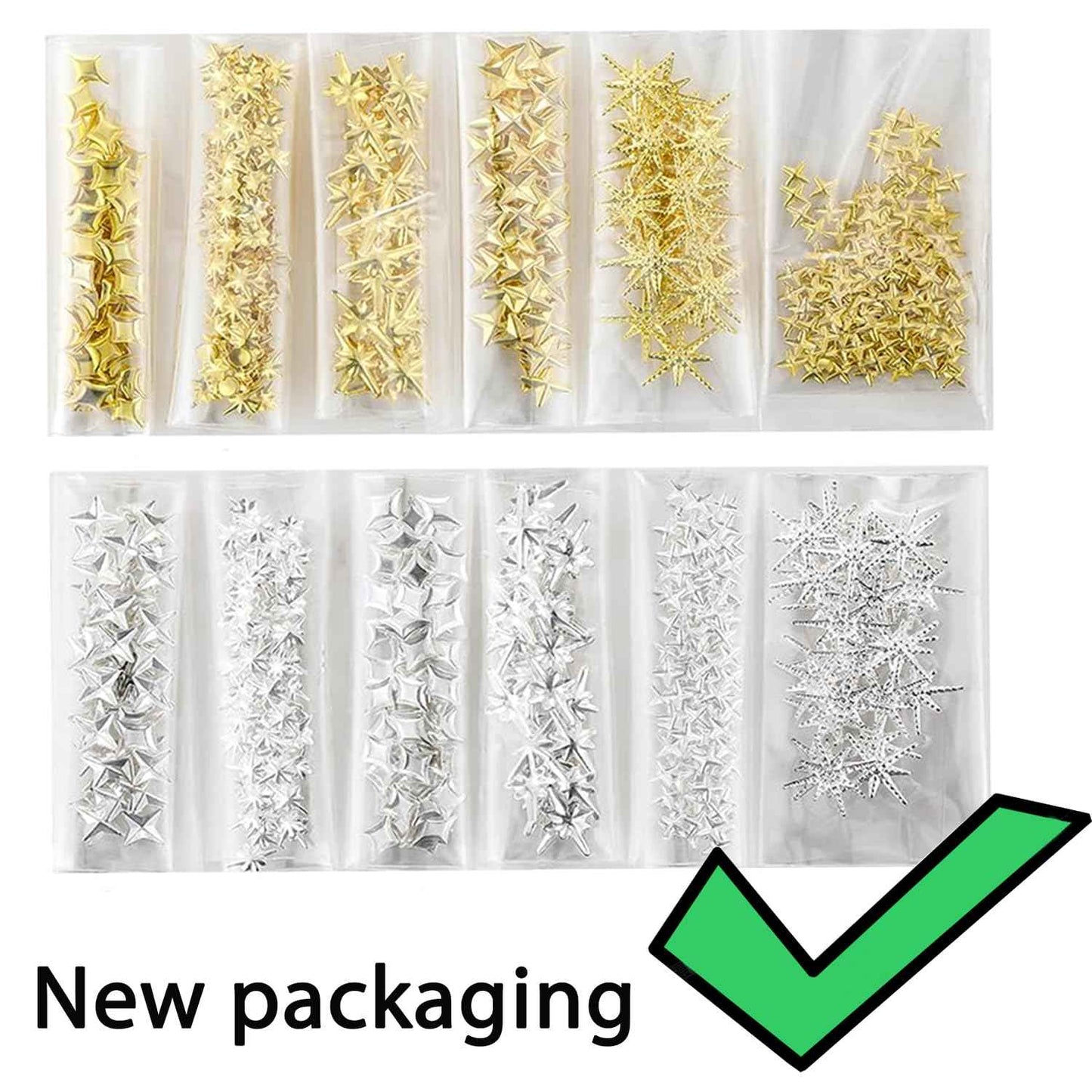 800Pcs Nail Charms - TemBelle Star Nail Charms Bulk Set Nail Art Rhinestones Accessories Supplies