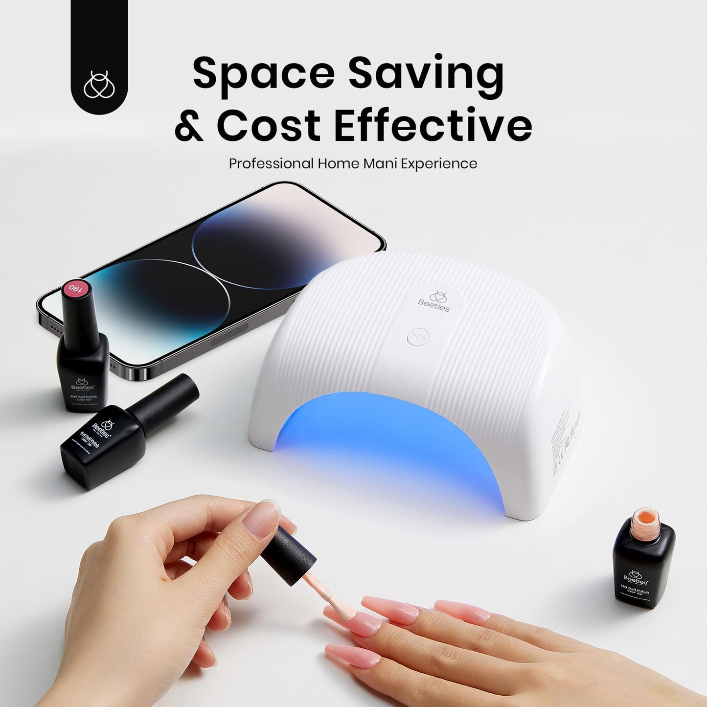 Beetles Gel Polish UV LED Nail Lamp, Fast Drying Nail Dryer Compact Manicure Light with Timer Setting Sensor Elegant Shell UV Light for Gel Nails DIY Home Gift for Her