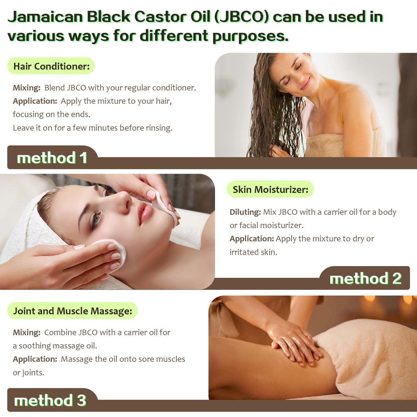 KPNEMA Jamaican Black Castor Oil for Hair Growth, Multipurpose Black Jamaican Castor Oil for Hair and Skin, Anti Breakage,Anti Split Hair,Organic Black Castor Oil(2.02 Fl Oz)