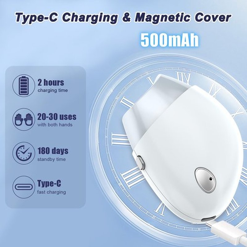Electric Nail Clipper, Upgraded Toe Nail Clippers with Nail Scraps Storage, 2 Speeds, Magnetic Cover, Type-C Rechargeable, Safety Electric Nail File for Thick Toenails, Adult, Seniors, Men, Baby, Kids