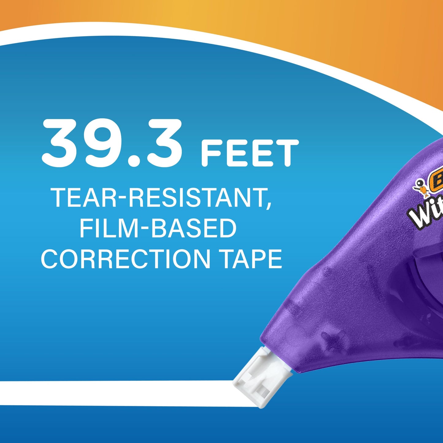 BIC Wite-Out Brand EZ Correct Correction Tape (WOTAP10- WHI), 39.3 Feet, 10-Count Pack of white Correction Tape, Fast, Clean and Easy to Use Tear-Resistant Tape