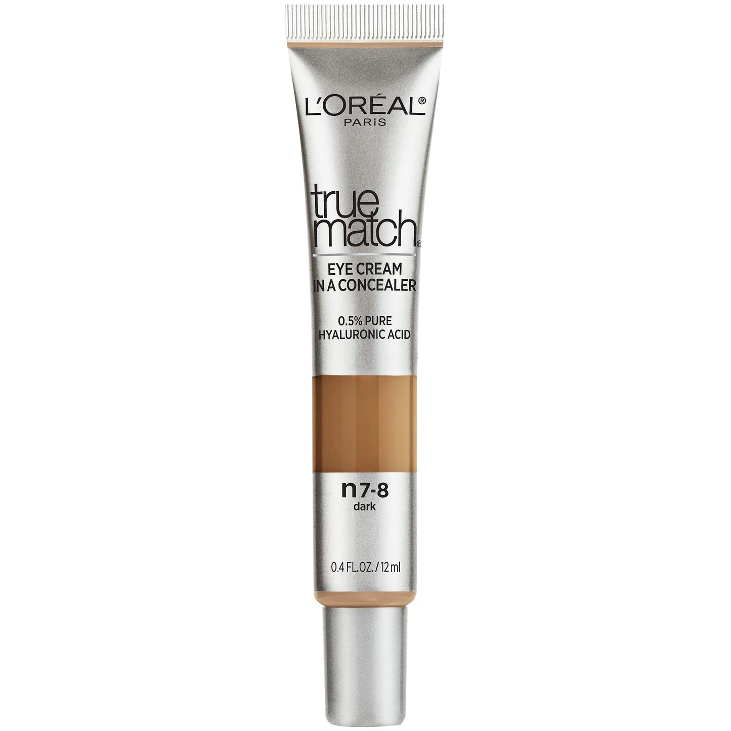 L’Oréal Paris True Match Eye Cream in a Concealer, 0.5% hyaluronic acid, Dark C7-8, 0.4 fl. oz. (Pack of 2)