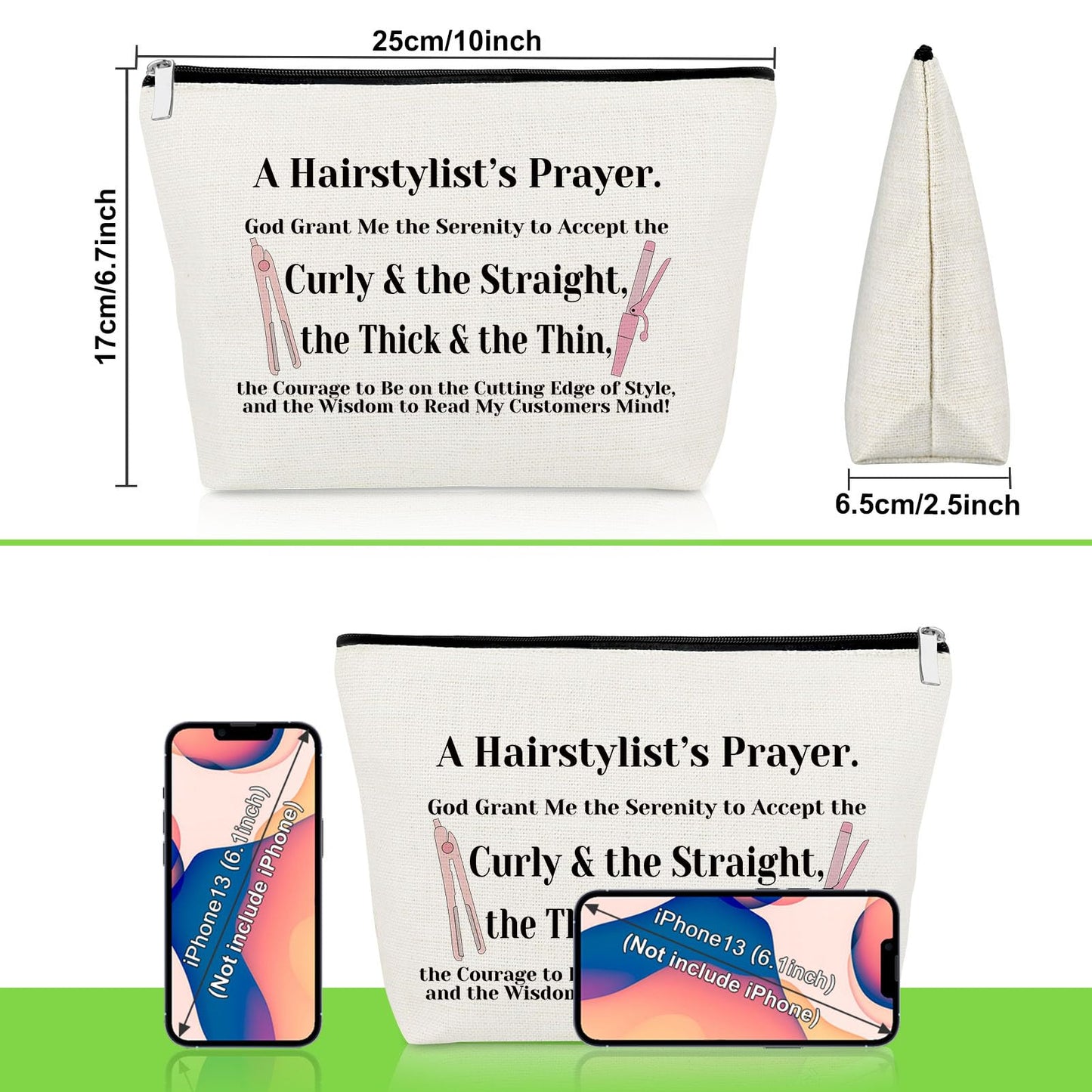 Hairdresser Gifts Hair Stylist Prayer Makeup Bag Hair Stylist Gifts Hairstylist Gift Ideas Christian Appreciation Gifts Salon Gifts Religious Birthday Gifts Cosmetic Bag Cosmetology Graduation Gift