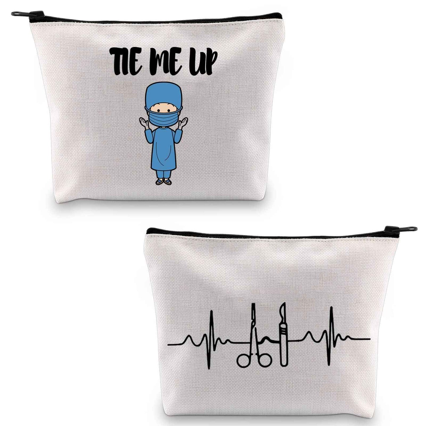 GJTIM Funny Surgical Tech Gift Tie Me Up Zipper Pouch Makeup Bag for Surgeon (Tie Me Up bag)