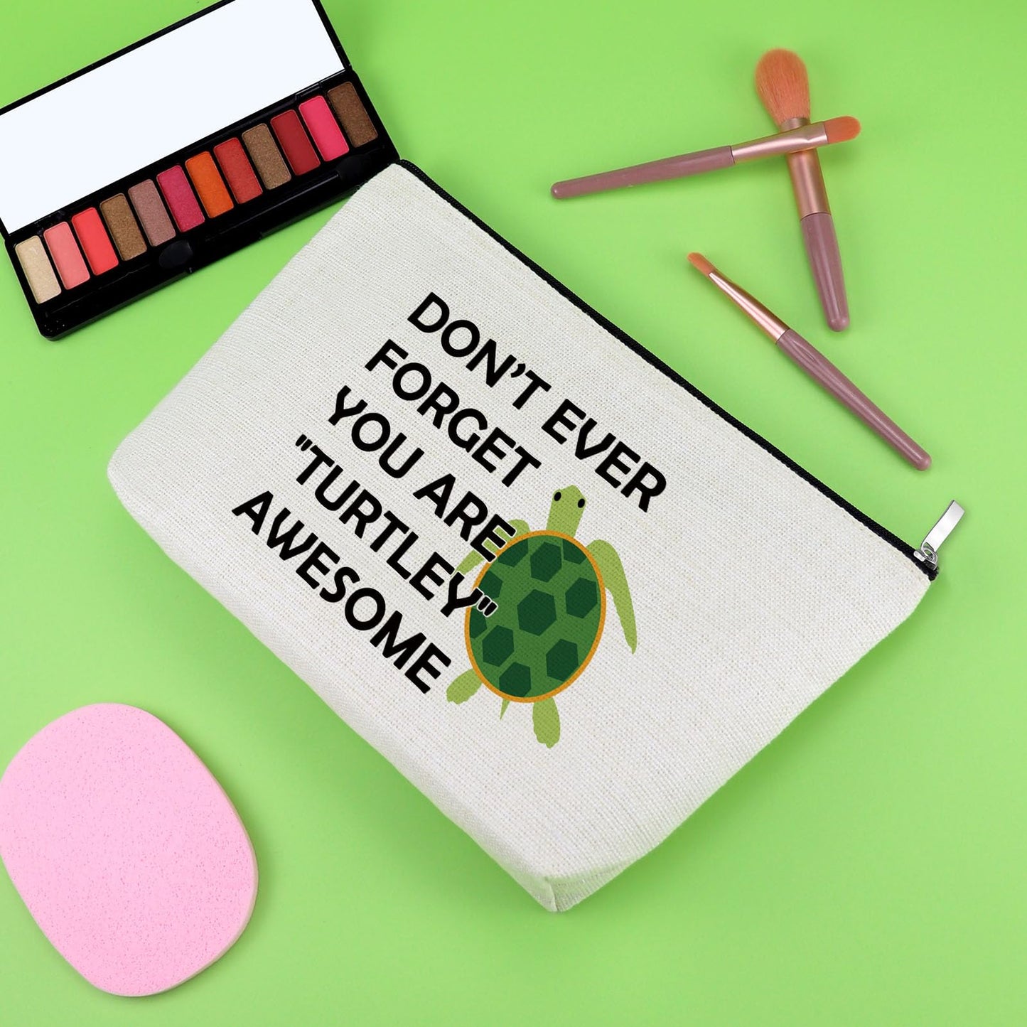 Turtle Makeup Bag Turtle Gifts Sea Turtle Gifts Inspirational Gifts for Girls Turtle Lovers Gifts for Daughter Encouragement Gift Turtle Gift for Girlfriend Graduation Birthday Gift Cosmetic Pouch