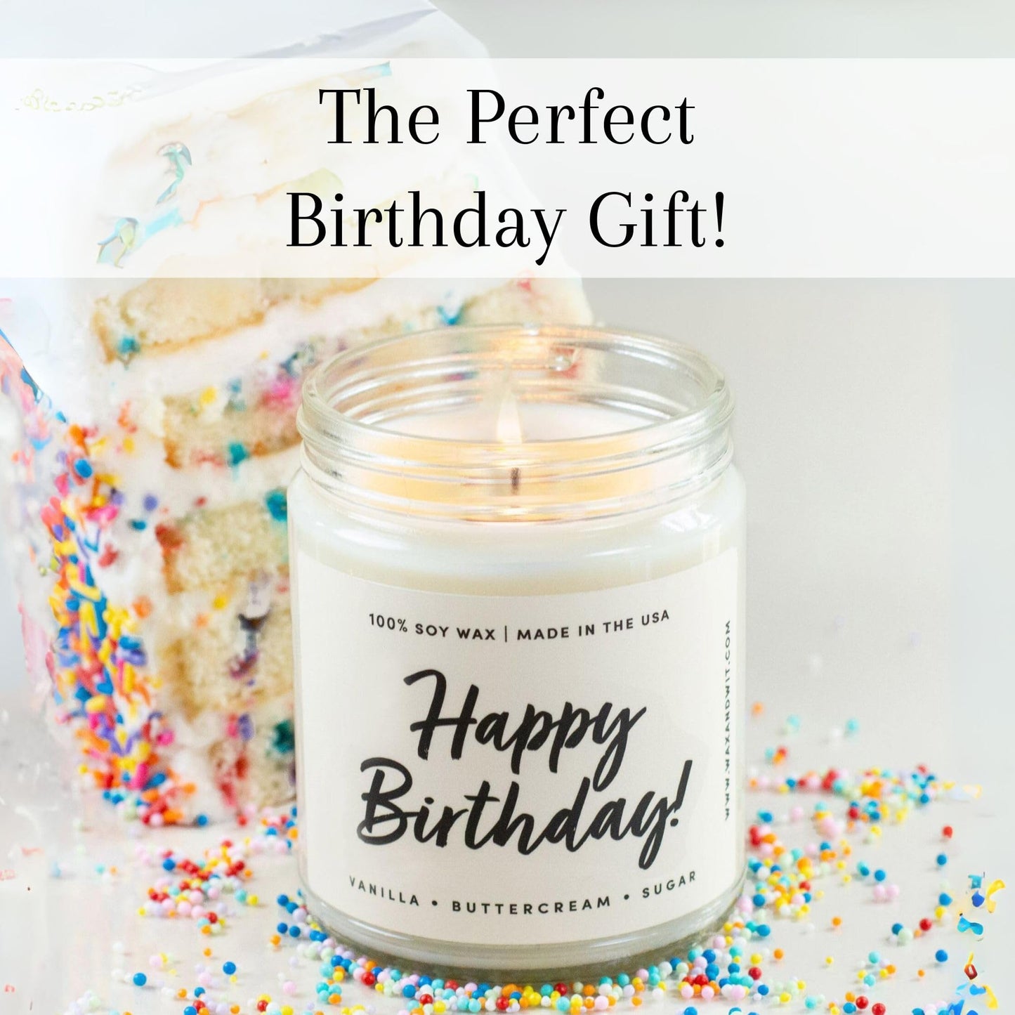 Birthday Gifts for Women, Happy Birthday Candles for Women, Best Friend Gifts for Women, Mom Birthday Gifts, Happy Birthday Gifts for Women, Birthday Gifts for Her – 9oz, Buttercream Vanilla, Soy Wax