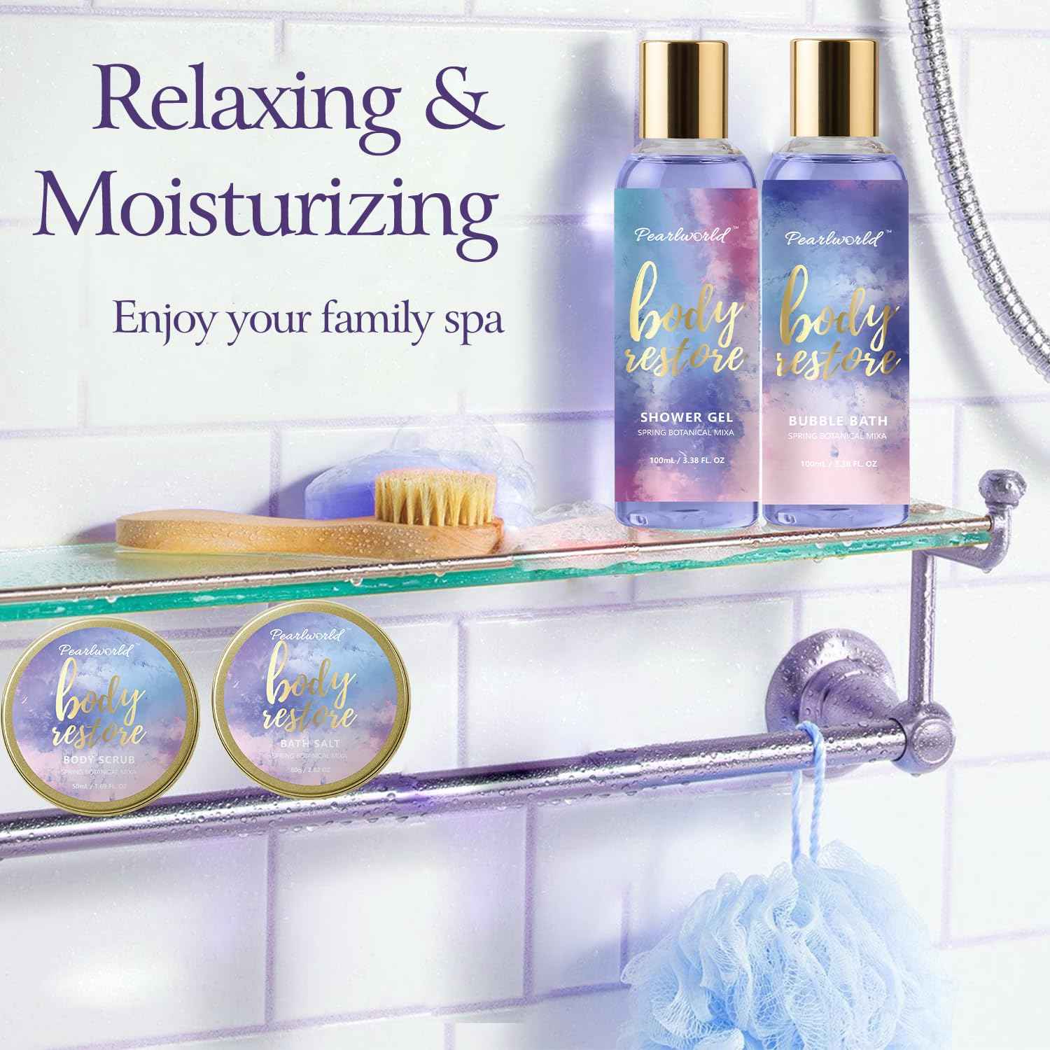 Spa Kit for Women, 12 Pcs Luxury Bath Skin Care Shower Bath Set, Spa Gift Sets with Reusable Bag, Bath Bomb, Christams Birthday Gifts for Teen Girls, Her, Mom