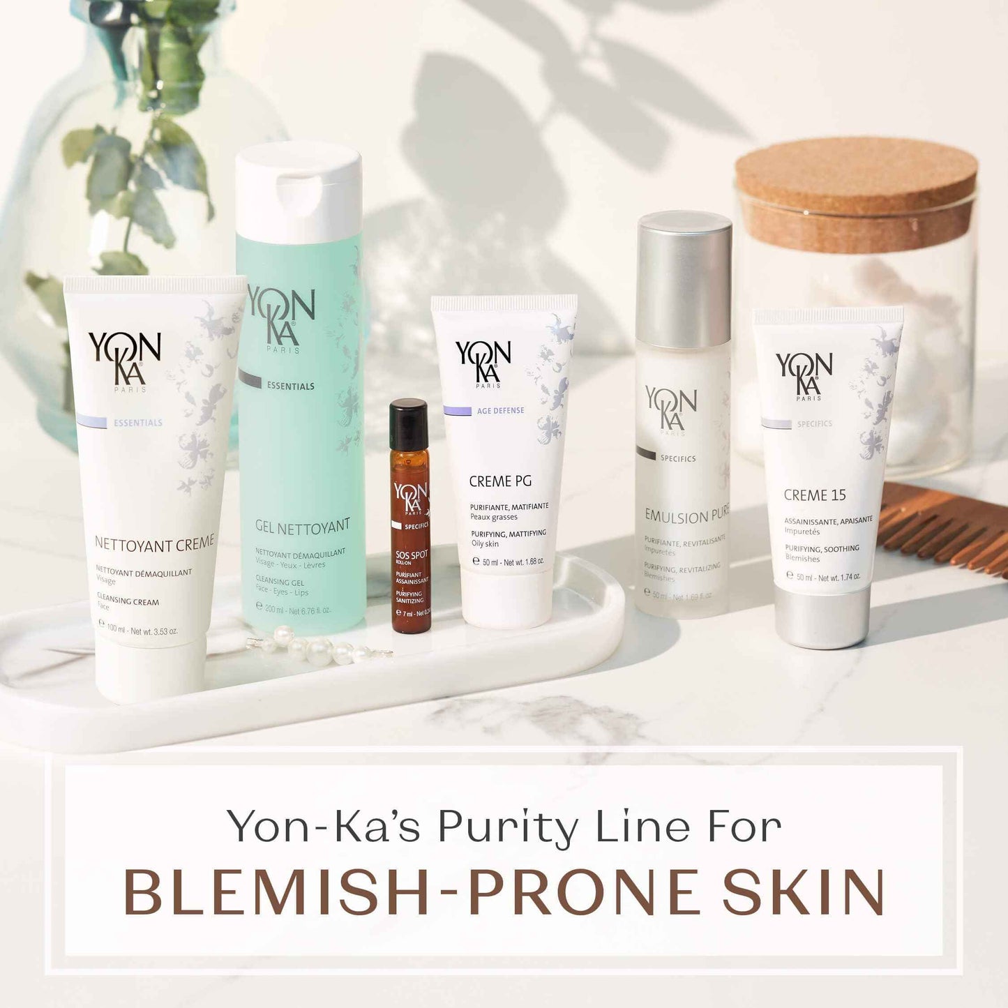 Yon-Ka SOS Spot Acne Treatment | Roll On Natural Lactic Acid to Clear Breakouts | 0.24 fl oz