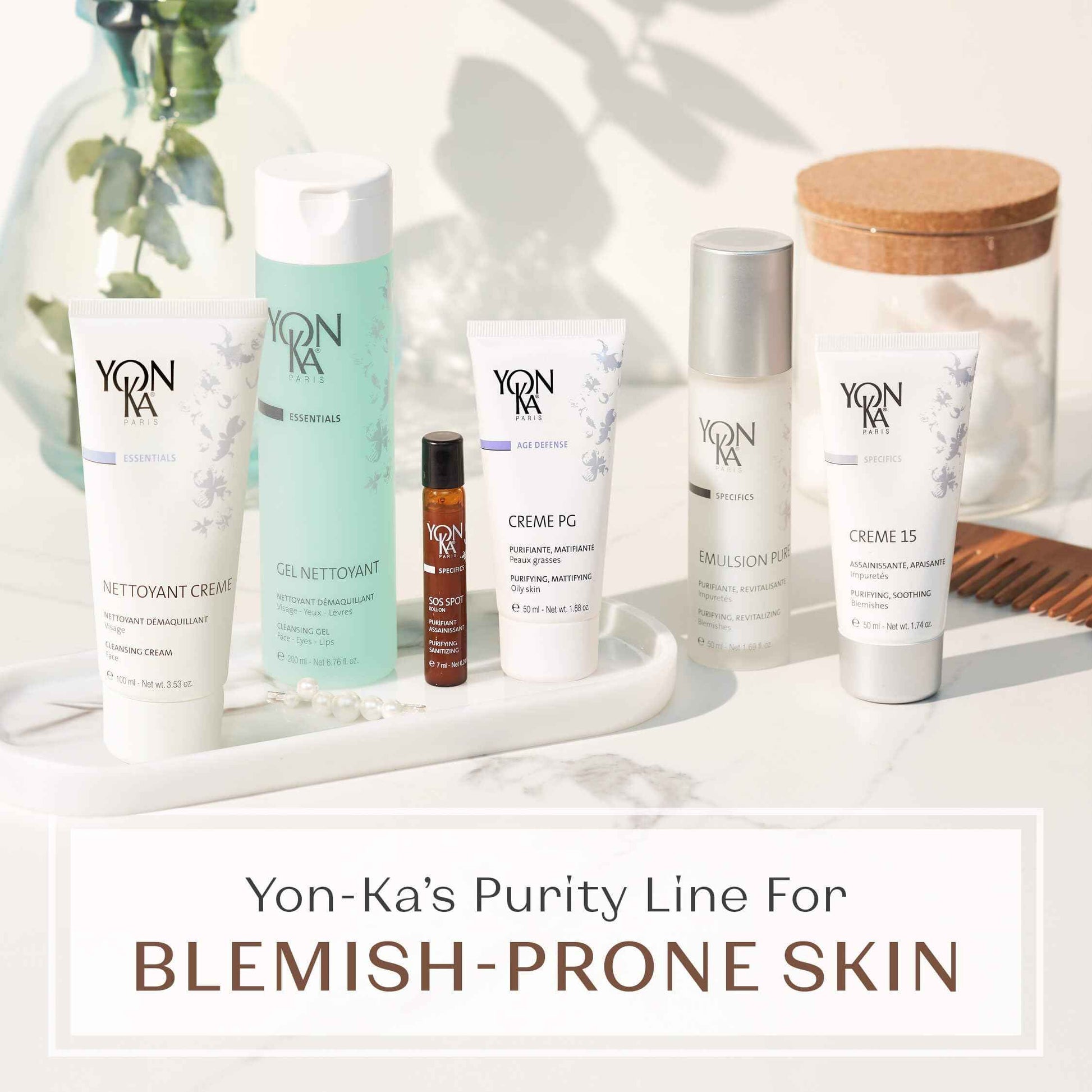 Yon-Ka SOS Spot Acne Treatment | Roll On Natural Lactic Acid to Clear Breakouts | 0.24 fl oz