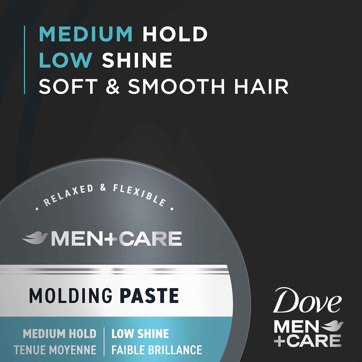 DOVE MEN + CARE Styling Aid Hair Product for a Medium Hold Sculpting Hair Paste & Deodorant Stick Moisturizing Deodorant For 72-Hour Protection Clean