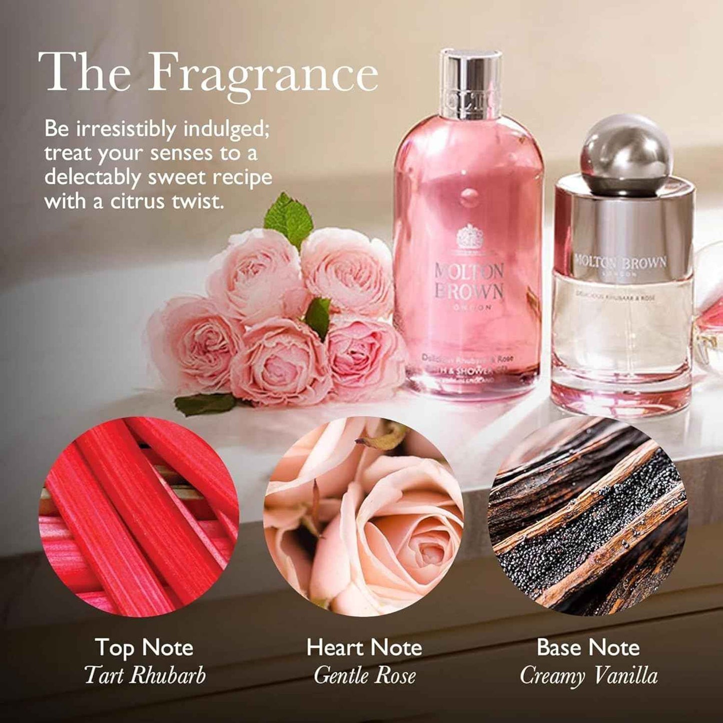 Molton Brown Delicious Rhubarb & Rose Bath & Shower Gel Refill 400 ml