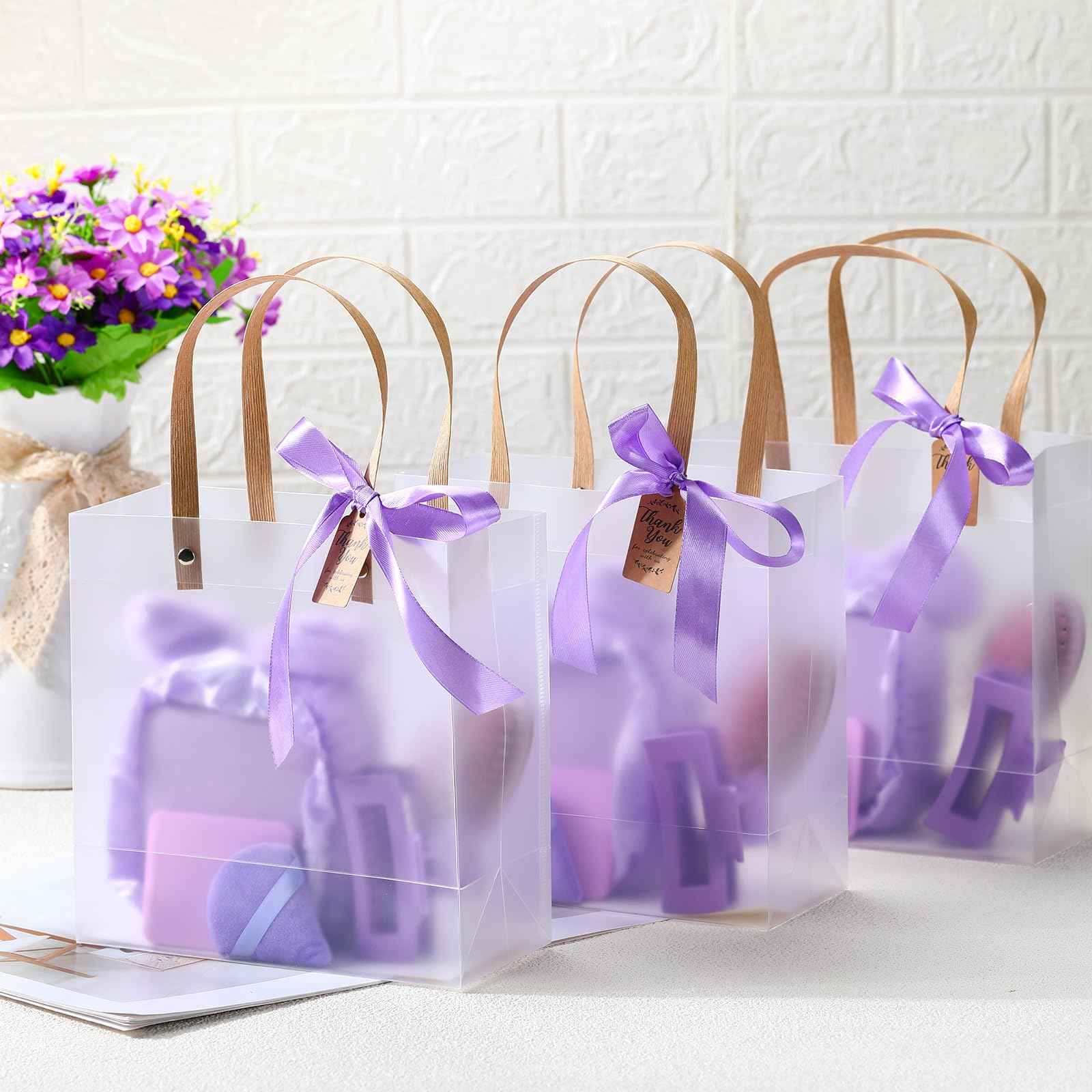 Knitgrip 55 Pcs Baby Shower Prizes for Winners Prizes Gifts Including Headband Hair Brush Jewelry Box Compact Mirror Powder Puff Hair Tie Claw Gift Bag for Baby Wedding Bridal Shower(Purple)