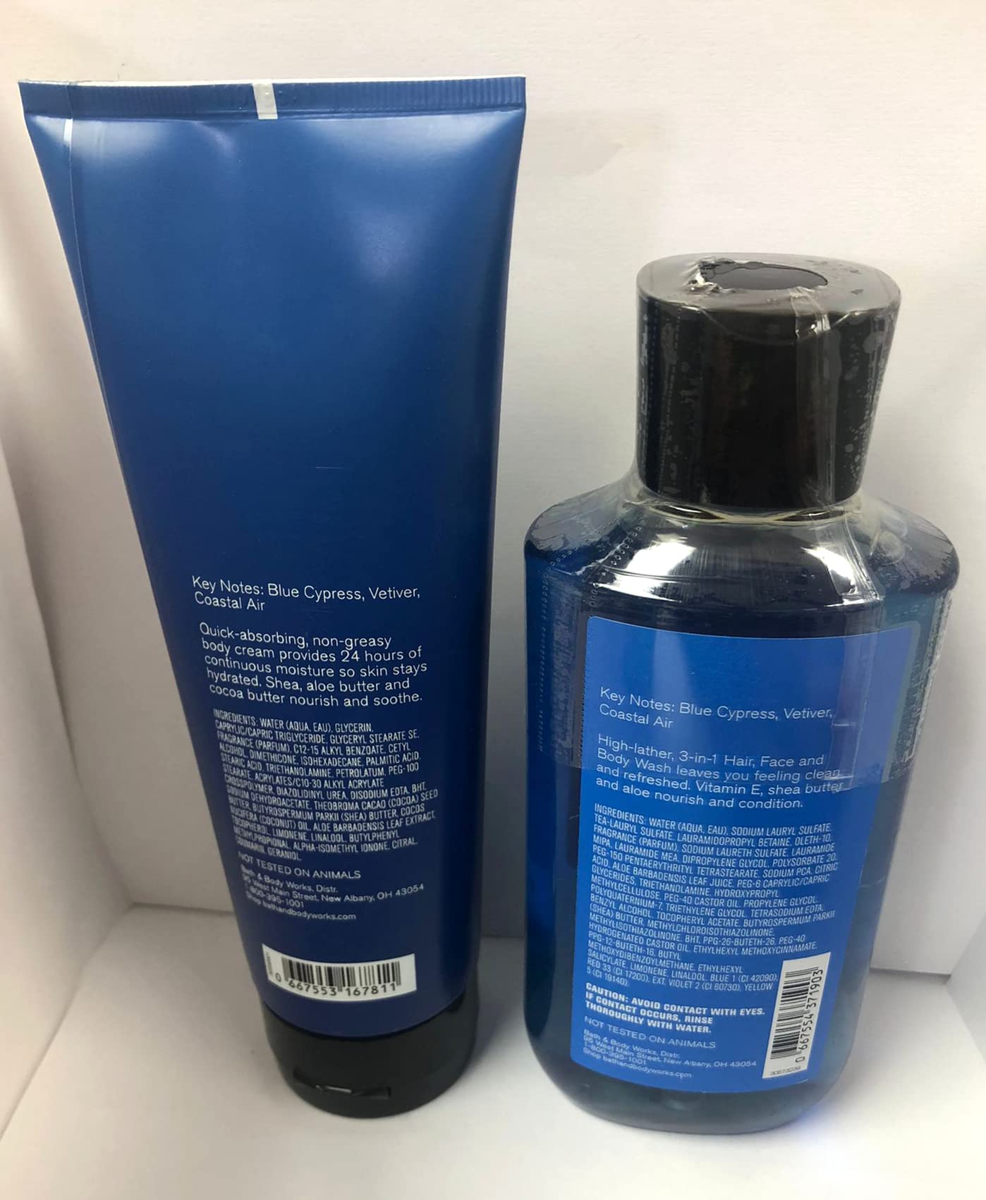 Bath & Body Works Men's Collection Ultra Shea Body Cream & 2 in 1 Hair and Body Wash OCEAN.