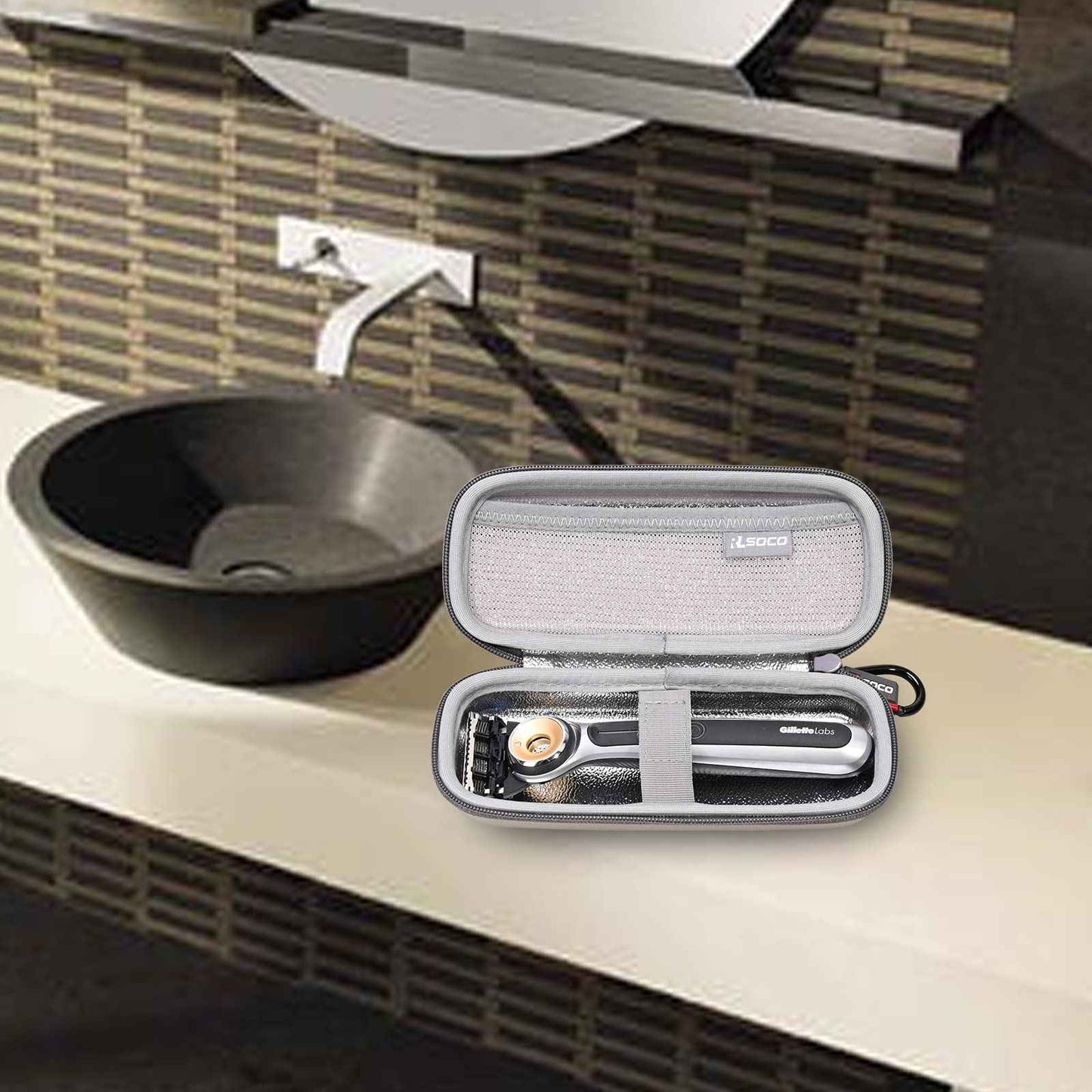 RLSOCO Hard Case Compatible With Gillette Labs Heated Razor & Leaf Razor (Small Size)