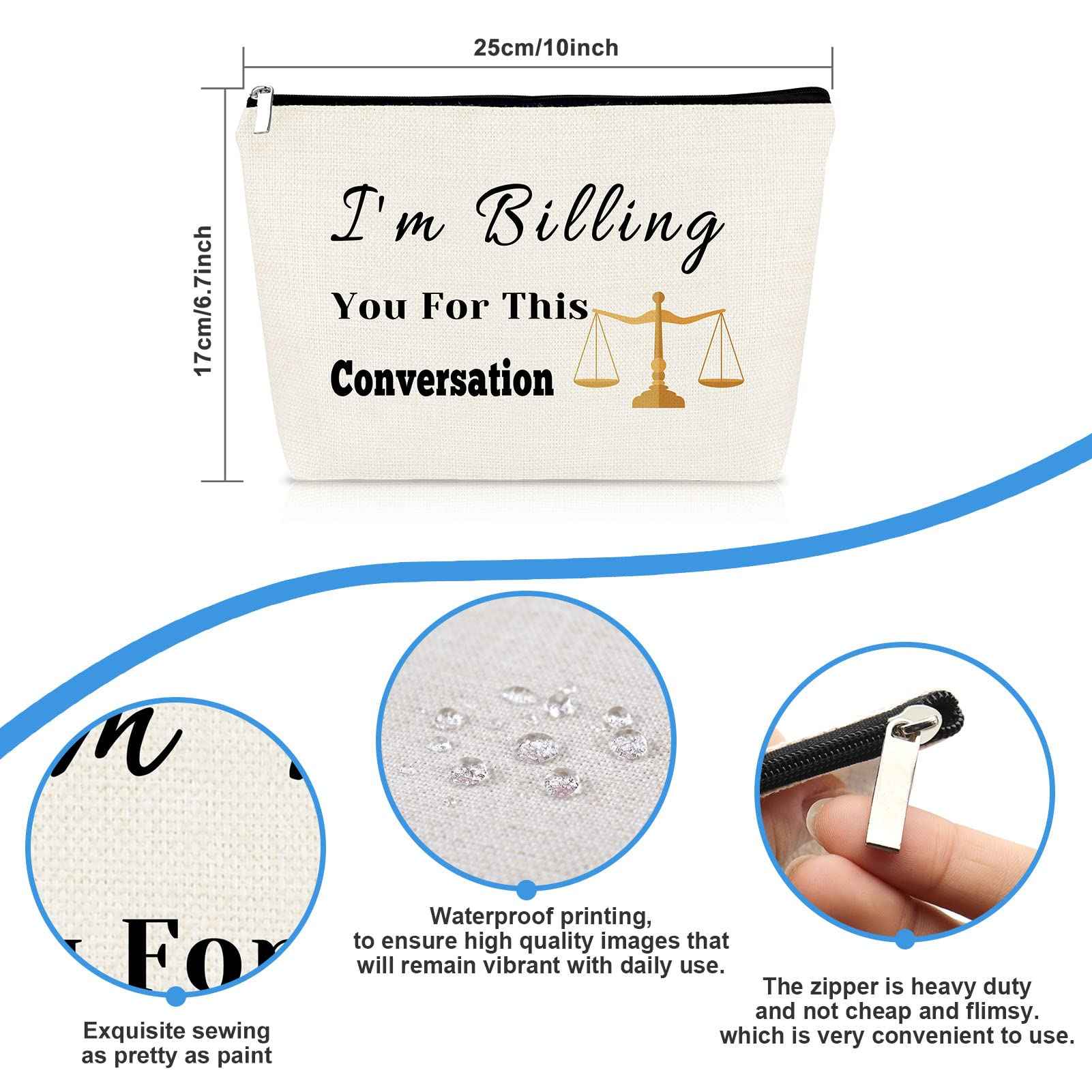 Lawyer Gifts for Women Makeup Bag Lawyer Appreciation Gift Thank You Gift for Lawyer Paralegal Attorney Judge Legal Assistant Law Student Graduation Birthday Gifts Cosmetic Bag Travel Makeup Pouch