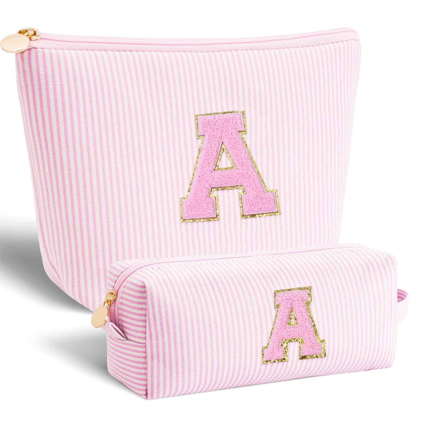 Btffitting Birthday Christmas Gifts for 10 11 12 13 14 15 16 17 18 Years Old Girl,Stocking Stuffers Makeup Bag Cosmetic Bag Set,Teen Girls Teacher Gift Trendy Stuff Toiletry Bag for Women - Pink,A