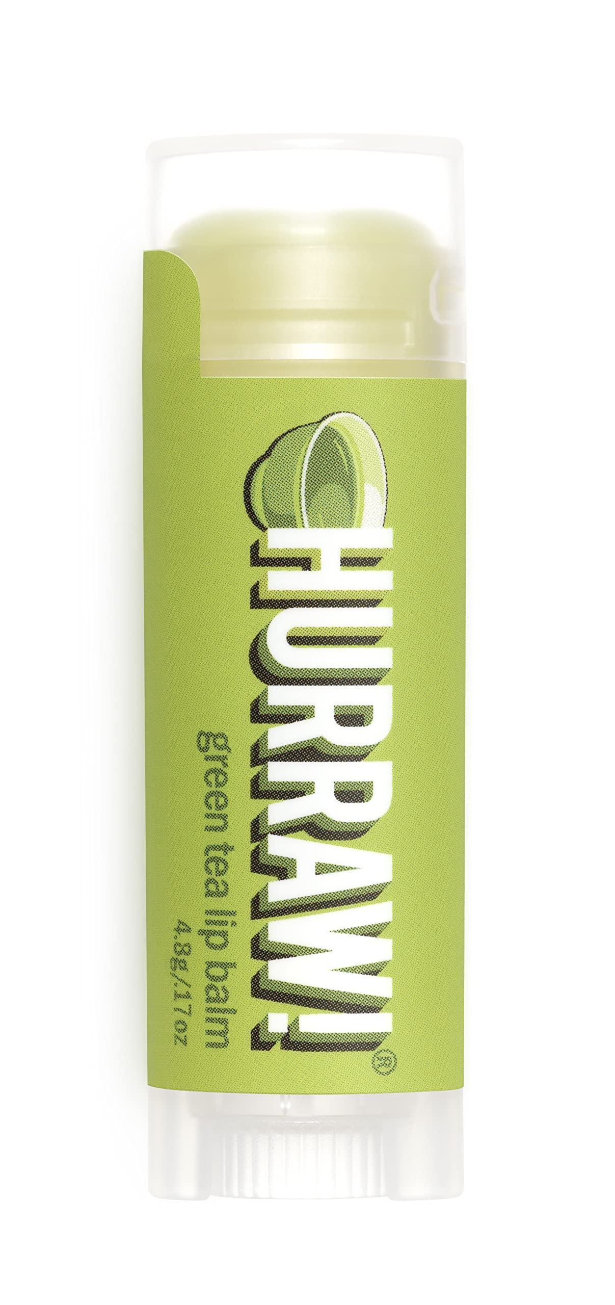 Hurraw! Green Tea Lip Balm: Organic, Certified Vegan, Cruelty and Gluten Free. Non-GMO, 100% Natural Ingredients. Bee, Shea, Soy and Palm Free. Made in USA