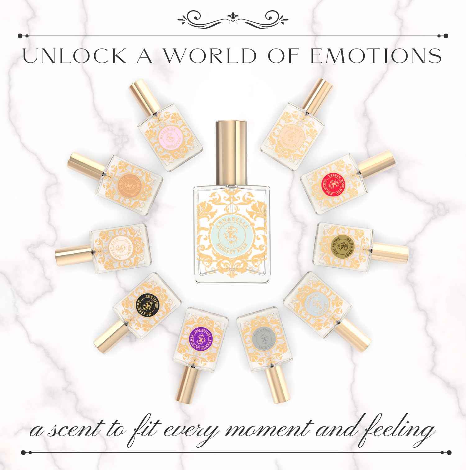 Shelley Kyle Unveiling Exquisite Fragrances with Travel Size Women's Perfume. Discover Enchanting and Tease Scents, Plus Floral Annabelle Perfume, 30 ml