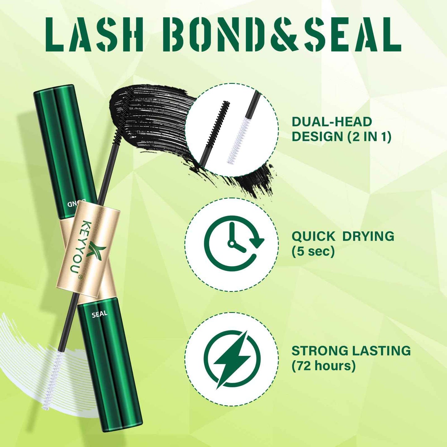 KEYYOU Lash Extension Kit 3D Effect Volume Lash Clusters Kit 144pcs D Curl Waterproof Kit DIY Eyelash Extension Kit with Bond and Seal Lashes Glue Remover Applicators (Kit-PuffSilk V3D01-8-18MIX)