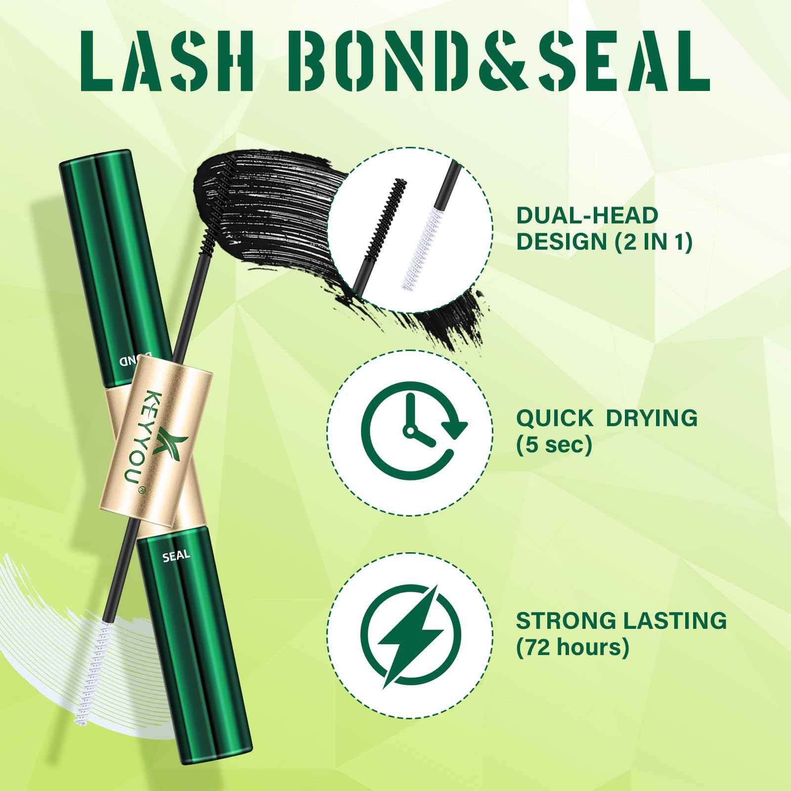 KEYYOU Lash Extension Kit 3D Effect Volume Lash Clusters Kit 144pcs D Curl Waterproof Kit DIY Eyelash Extension Kit with Bond and Seal Lashes Glue Remover Applicators (Kit-PuffSilk V3D01-8-18MIX)