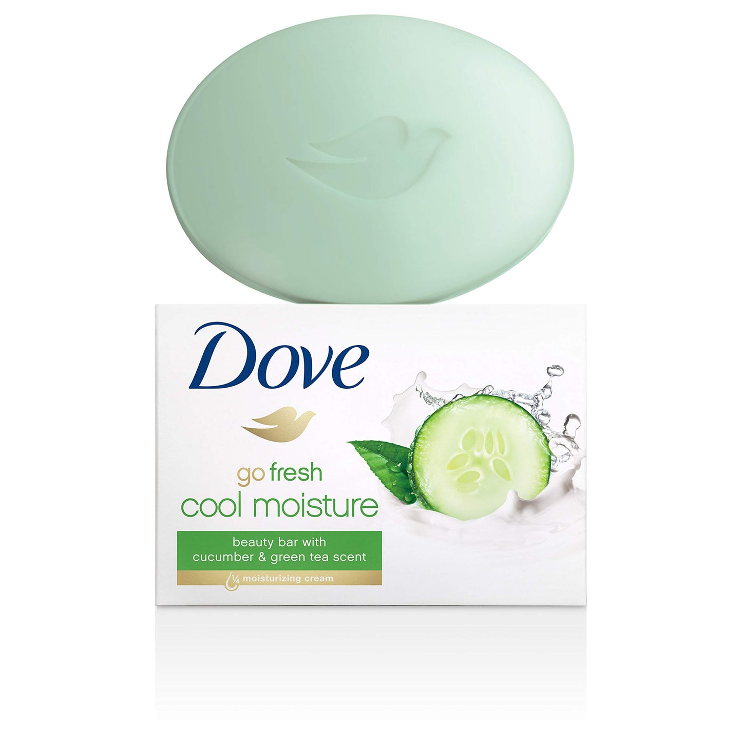 Dove More Moisturizing than Bar Soap, Cucumber and Green Tea Beauty Bar, 3.75 Ounce, 16 Count (Pack of 1)