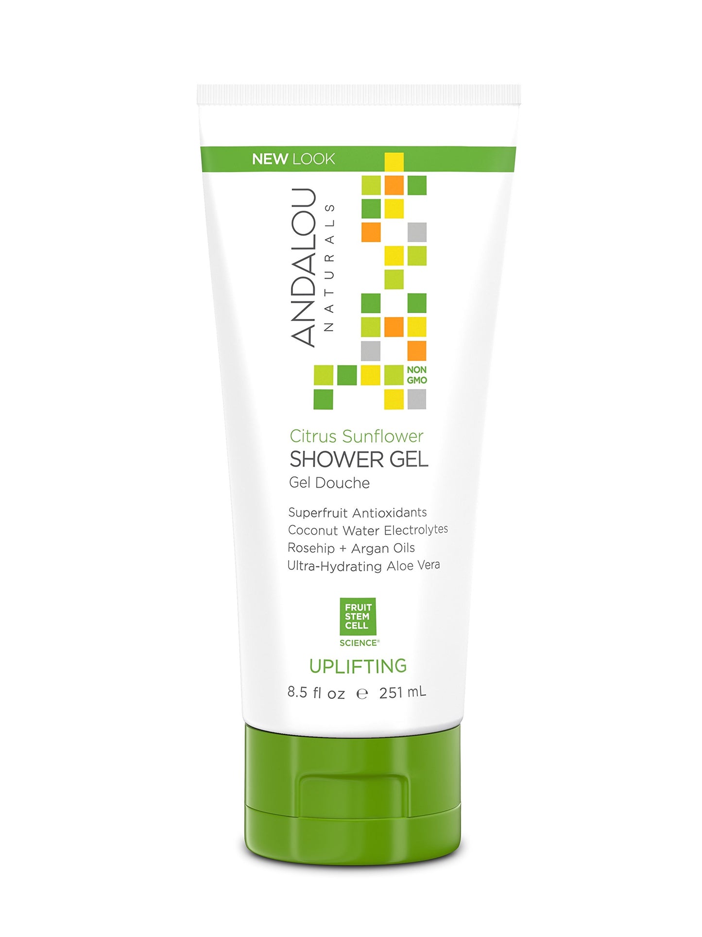 Andalou Naturals Citrus Sunflower Uplifting Shower Gel, 8.5 Ounce